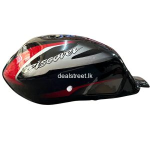 ENSONS Fuel Tank for Bajaj Discover 125 BS4 | Black With Red Sticker